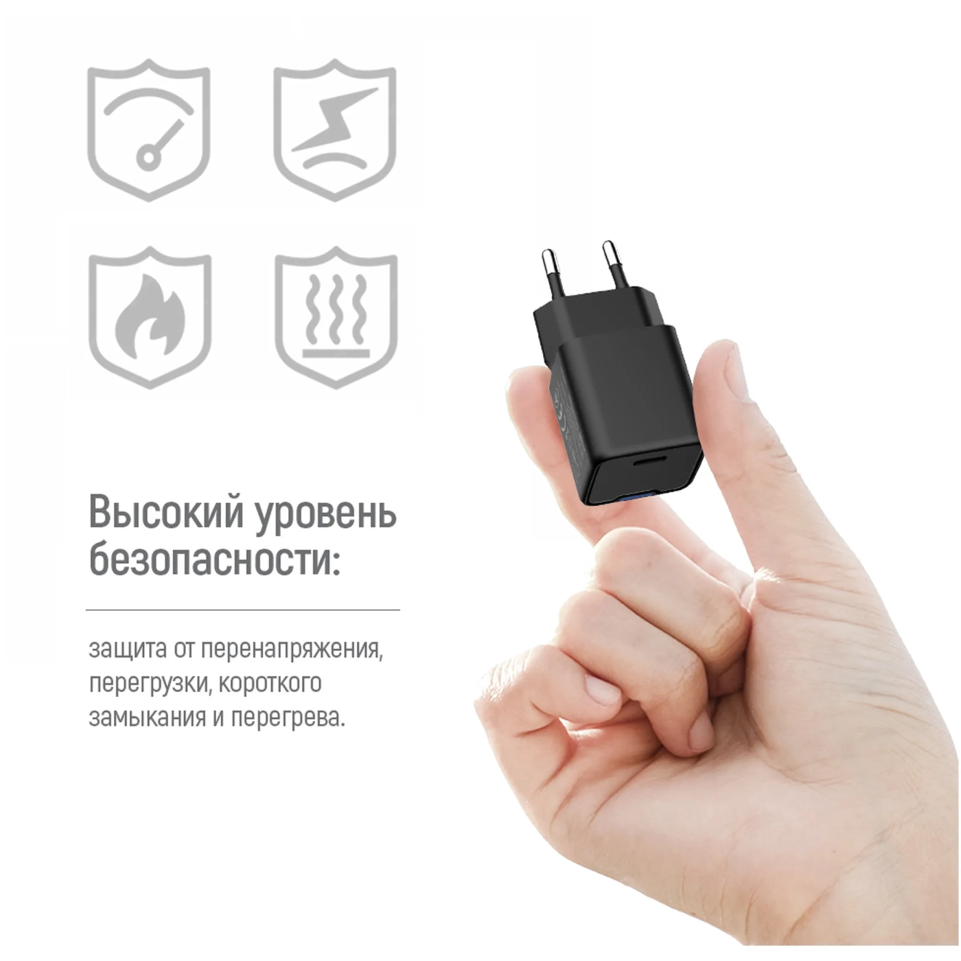 Купить Зарядное устройство СolorWay GaN 25W 3A USB-C Black (CW-CHS052PD-BK) - фото 12