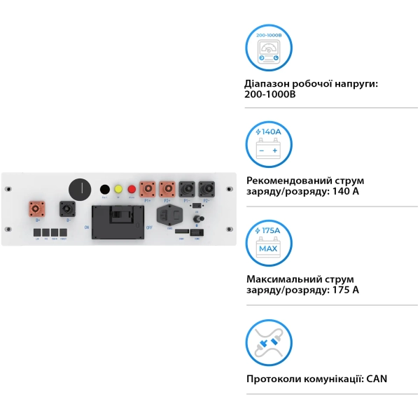 Купить BMS для батарей DEYE BOS-B 200-1000Vdc 168A (BOS-B-PDU-2) - фото 2