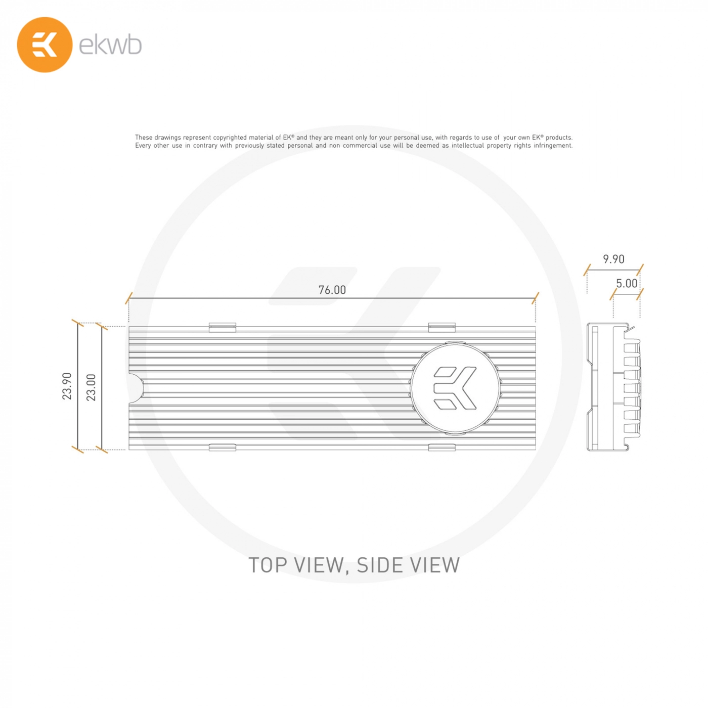 Купити Радіатор EKWB EK-M.2 NVMe Heatsink - Gold - фото 3