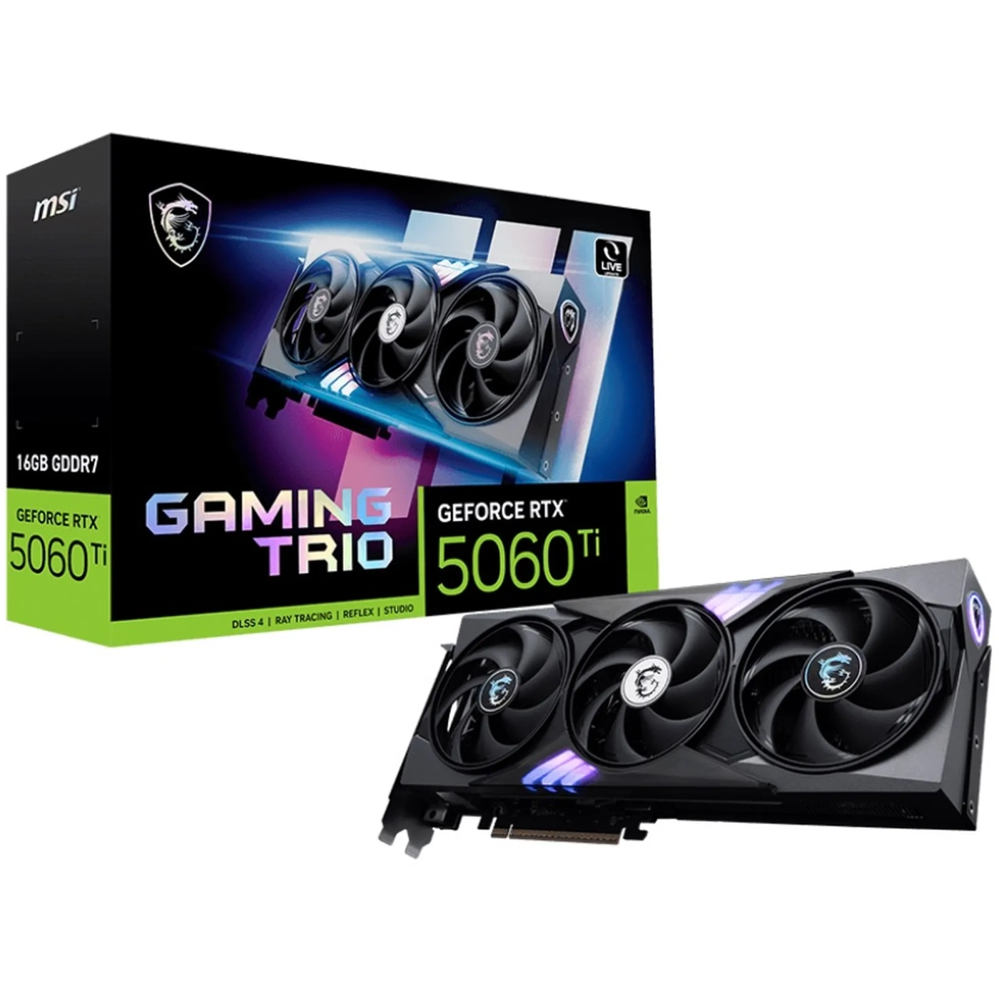 Купить Видеокарта MSI Nvidia GeForce RTX 5060 Ti GAMING TRIO 16GB (G506T-16GT) - фото 7