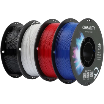 Купити PETG Filament (пластик) для 3D принтера CREALITY 4x1кг, 1.75мм, чорний/білий/червоний/синій (3301030084) - фото 1