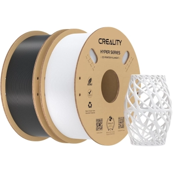 Купити Hyper PETG Filament (пластик) для 3D принтера CREALITY 2x1кг, 1.75мм, чорний/білий (3301030075) - фото 1
