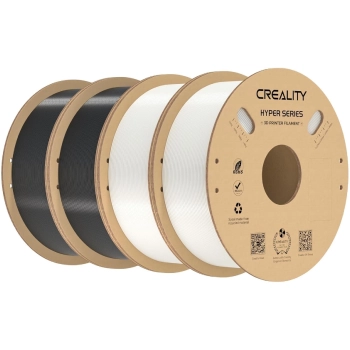 Купити Hyper PETG Filament (пластик) для 3D принтера CREALITY 4x1кг, 1.75мм, чорний/білий (3301030078) - фото 1