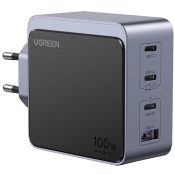 Купить Зарядное устройство Ugreen X565 Nexode S 100W 4xUSB (3хUSB-C+USB-A) GaN Gray (35043) - фото 1