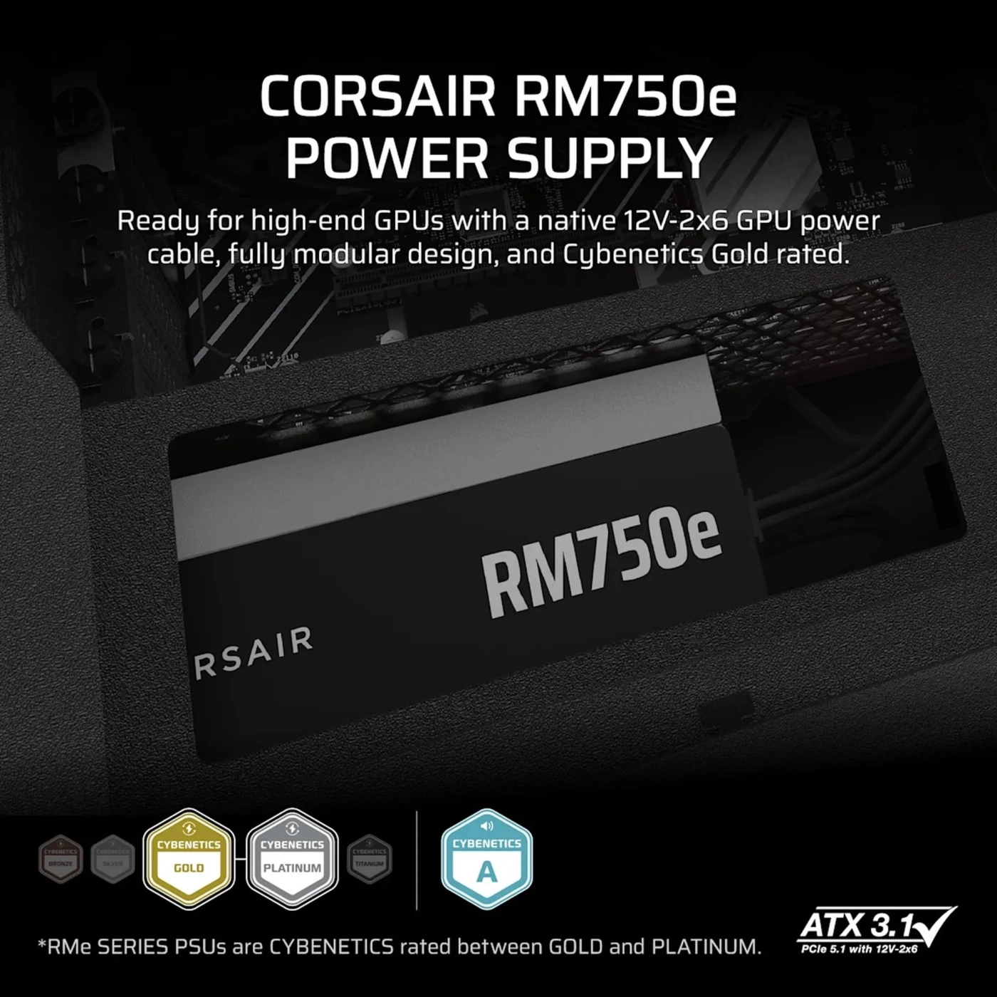 Купити Блок живлення Corsair RM750e 750W 80+ Gold (CP-9020295-EU) - фото 6