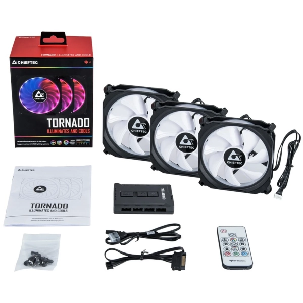 Купить Комплект вентиляторов Chieftec Tornado CF-3012-RGB - фото 8