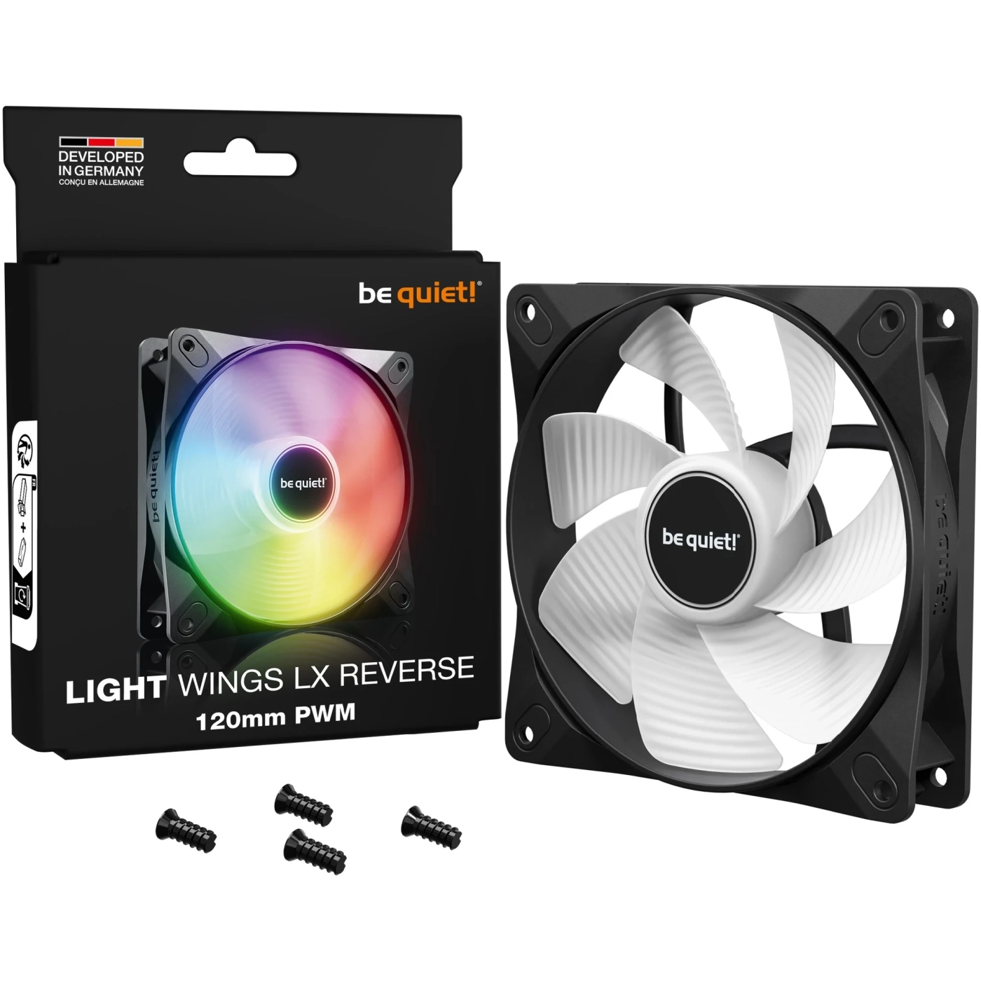 Купити Вентилятор be quiet! Light Wings LX 120mm PWM Reverse Black (BL132) - фото 5