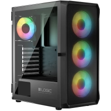 Купить Корпус Logic Concept Portos ARGB Midi Black (AT-PORTOS-10-0000000-0002) - фото 2