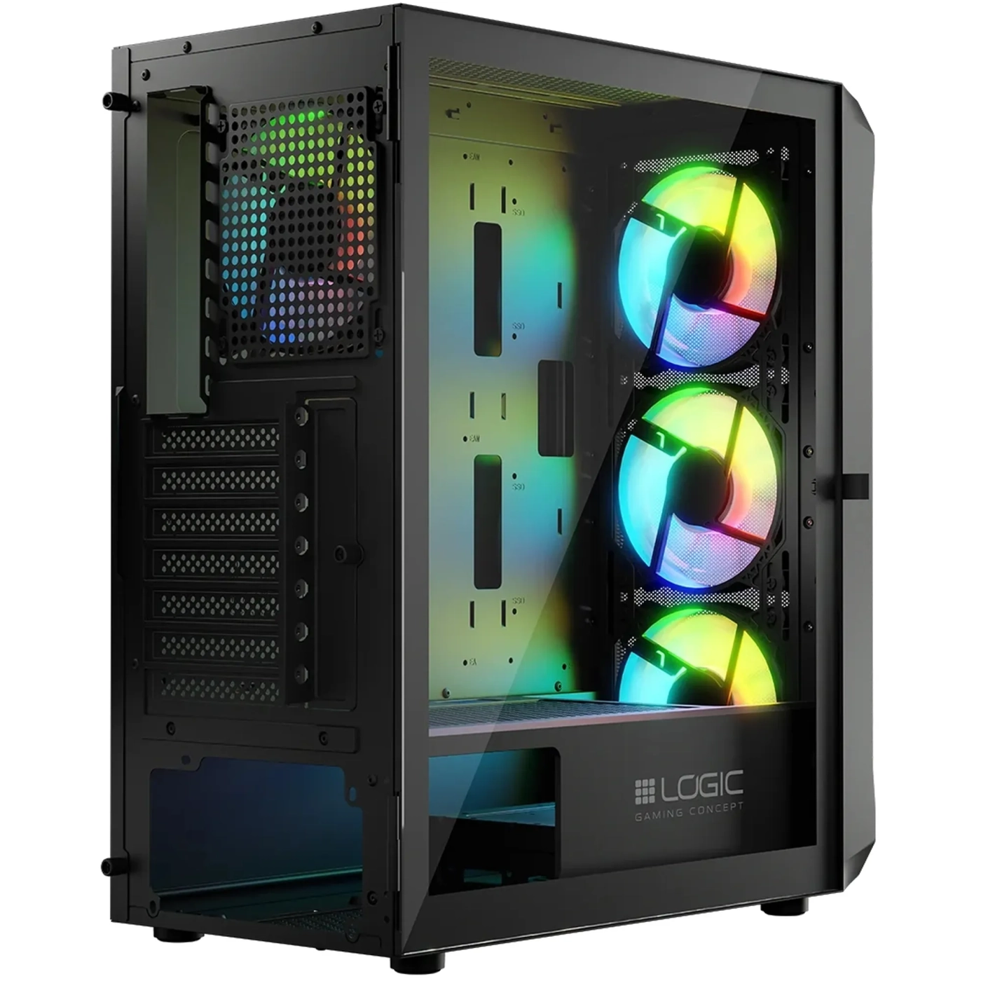 Купить Корпус Logic Concept Portos ARGB Midi Black (AT-PORTOS-10-0000000-0002) - фото 5