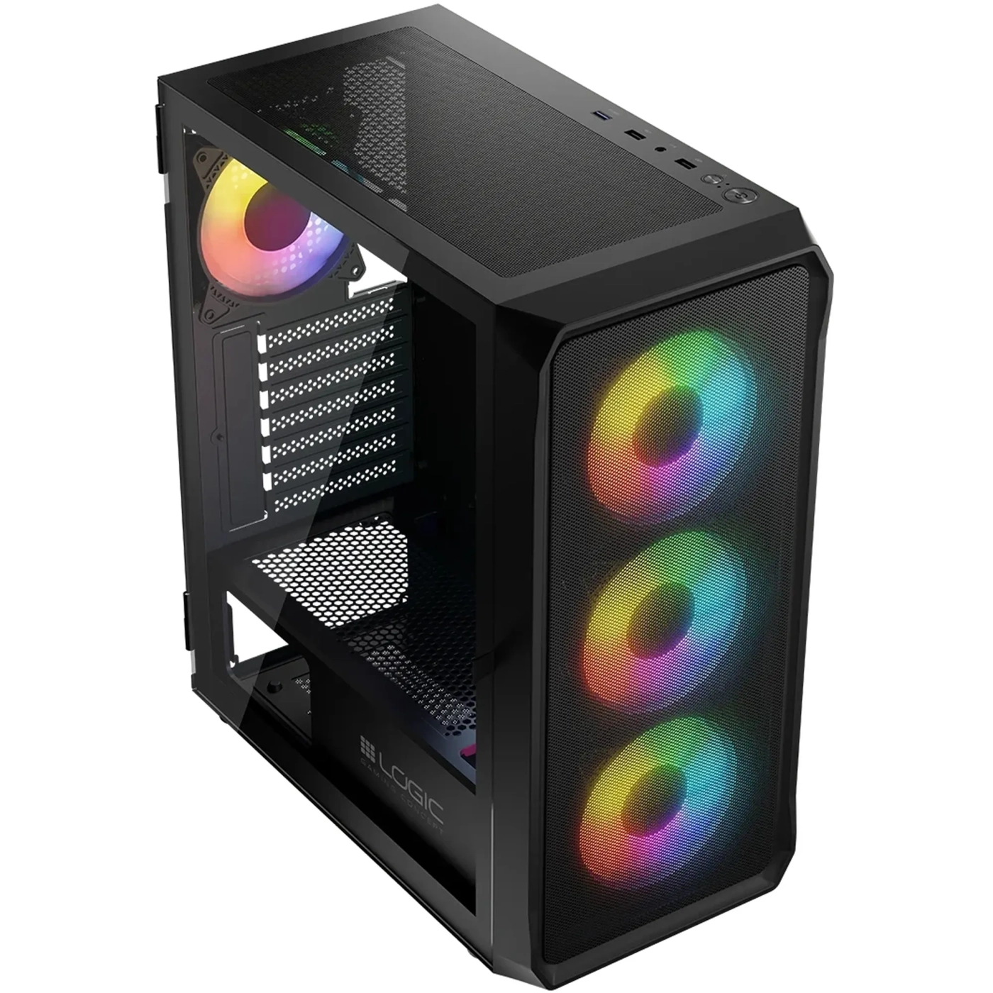 Купить Корпус Logic Concept Portos ARGB Midi Black (AT-PORTOS-10-0000000-0002) - фото 10