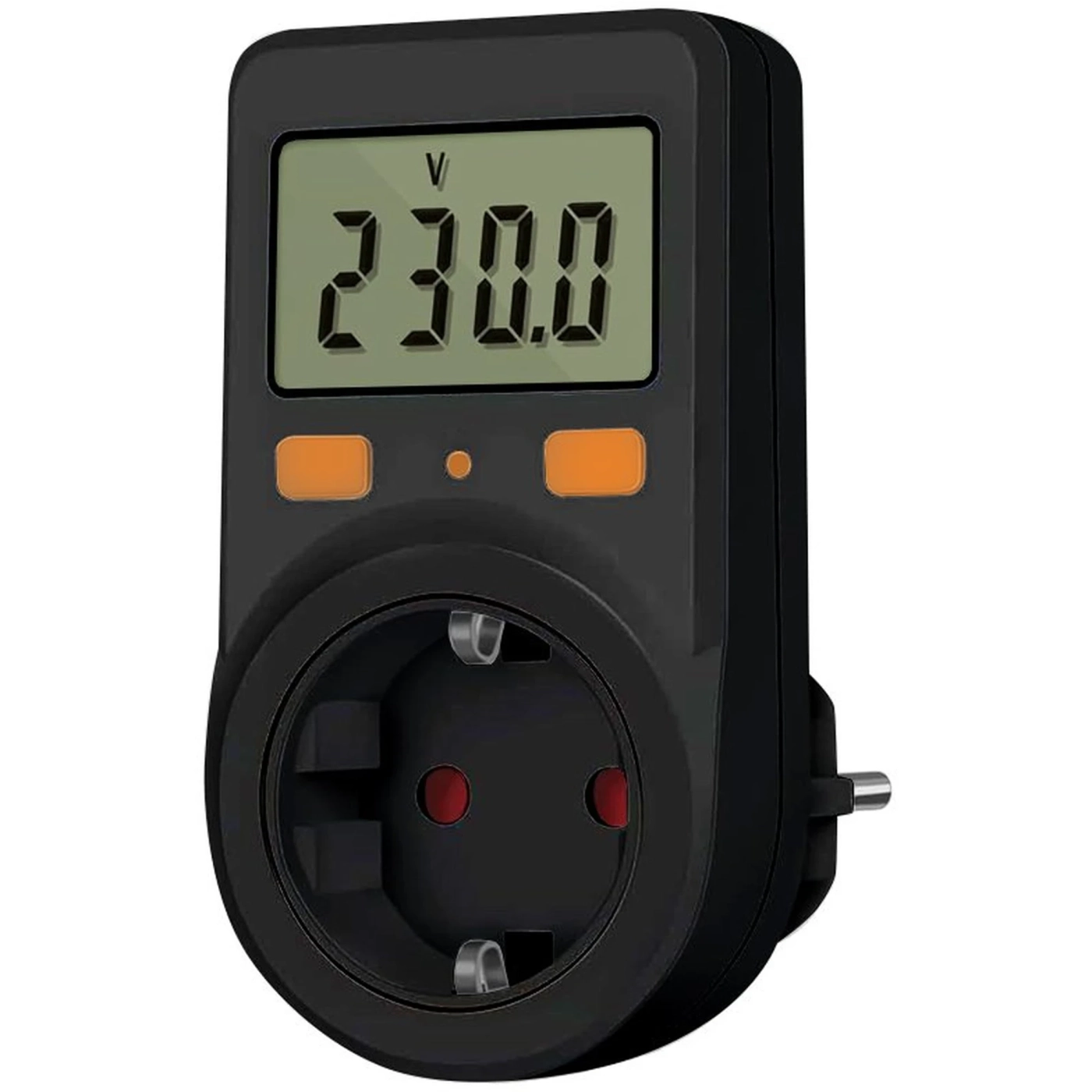 Купити Енергометр цифровий W/V/A/C/KWh ColorWay для розетки 16A/3680W Black (CW-VM16-01D) - фото 3