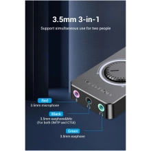 Купить Звуковая карта Vention External Stereo with Volume Control (CDRBB) - фото 4