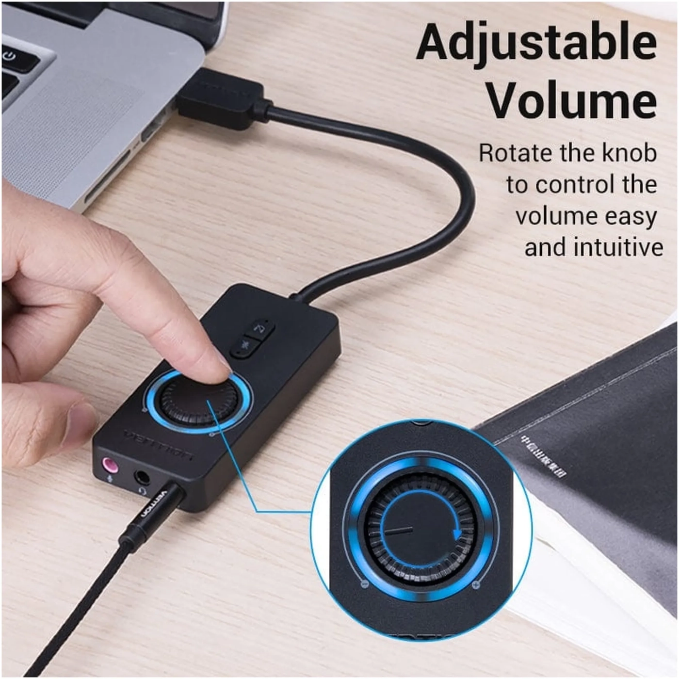 Купить Звуковая карта Vention External Stereo with Volume Control (CDRBB) - фото 8