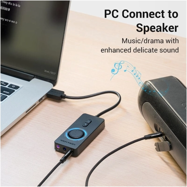 Купить Звуковая карта Vention External Stereo with Volume Control (CDRBB) - фото 11
