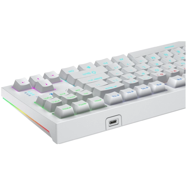 Купить Клавиатура Aula F3032 White keycaps plus 21 Yellow keys White (6948391201757) - фото 3