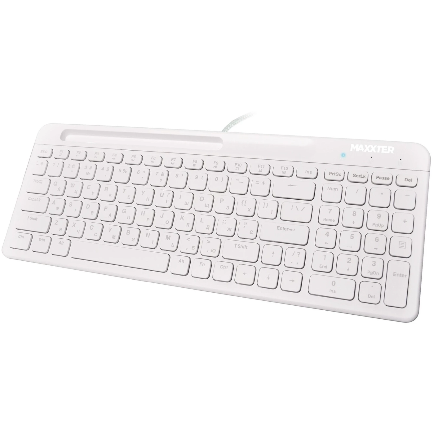 Купити Клавіатура Maxxter KB-01W-UA White - фото 2