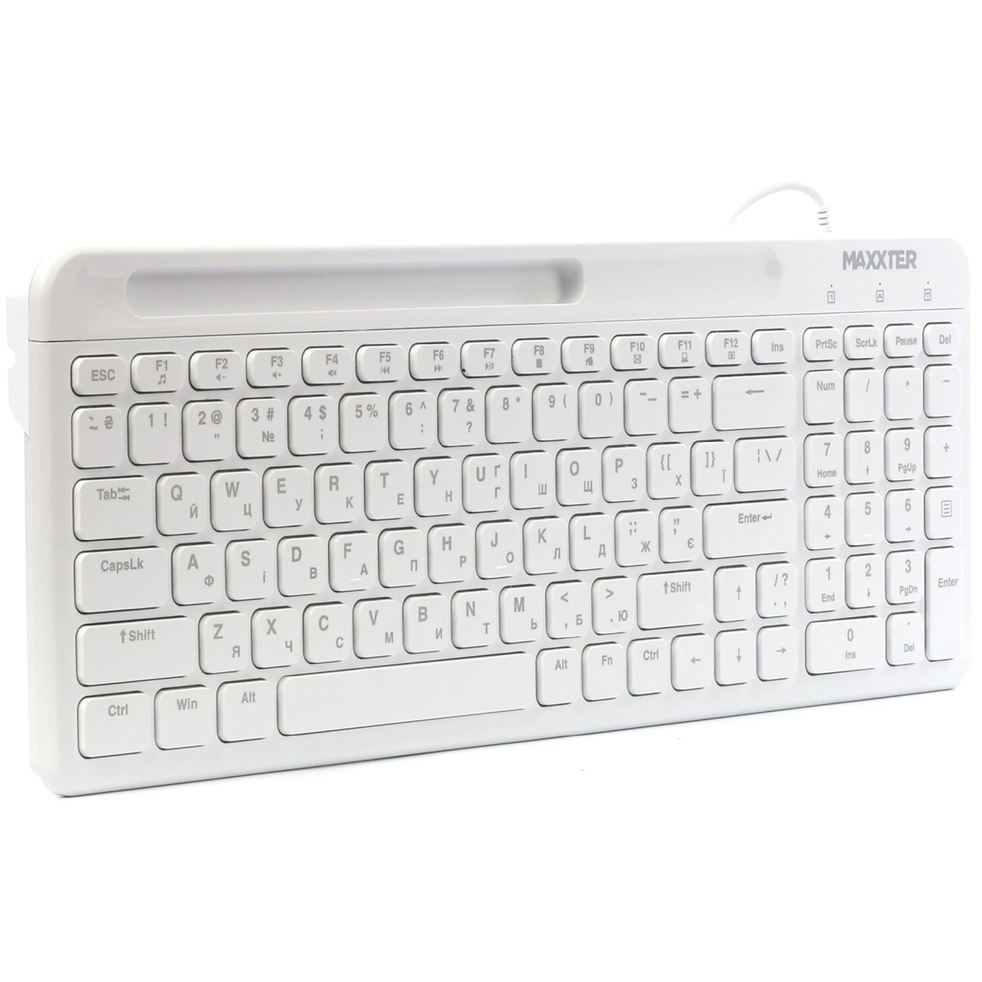 Купити Клавіатура Maxxter KB-01W-UA White - фото 3