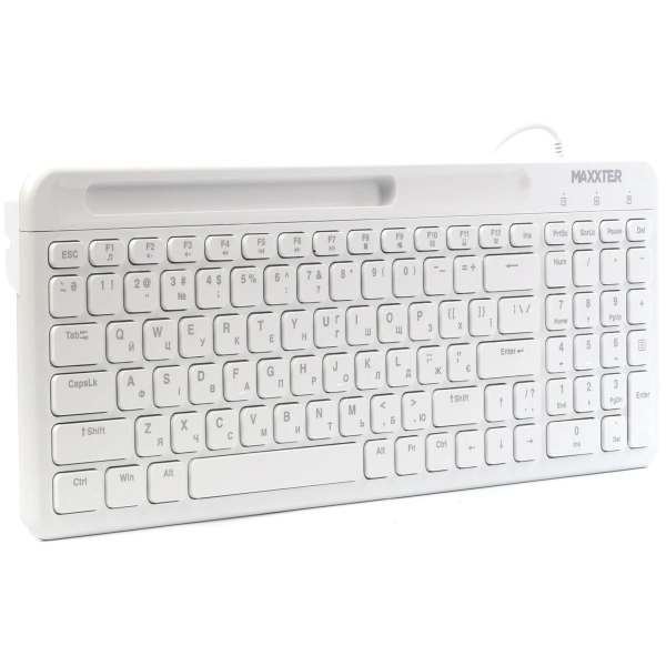 Купити Клавіатура Maxxter KB-01W-UA White - фото 3