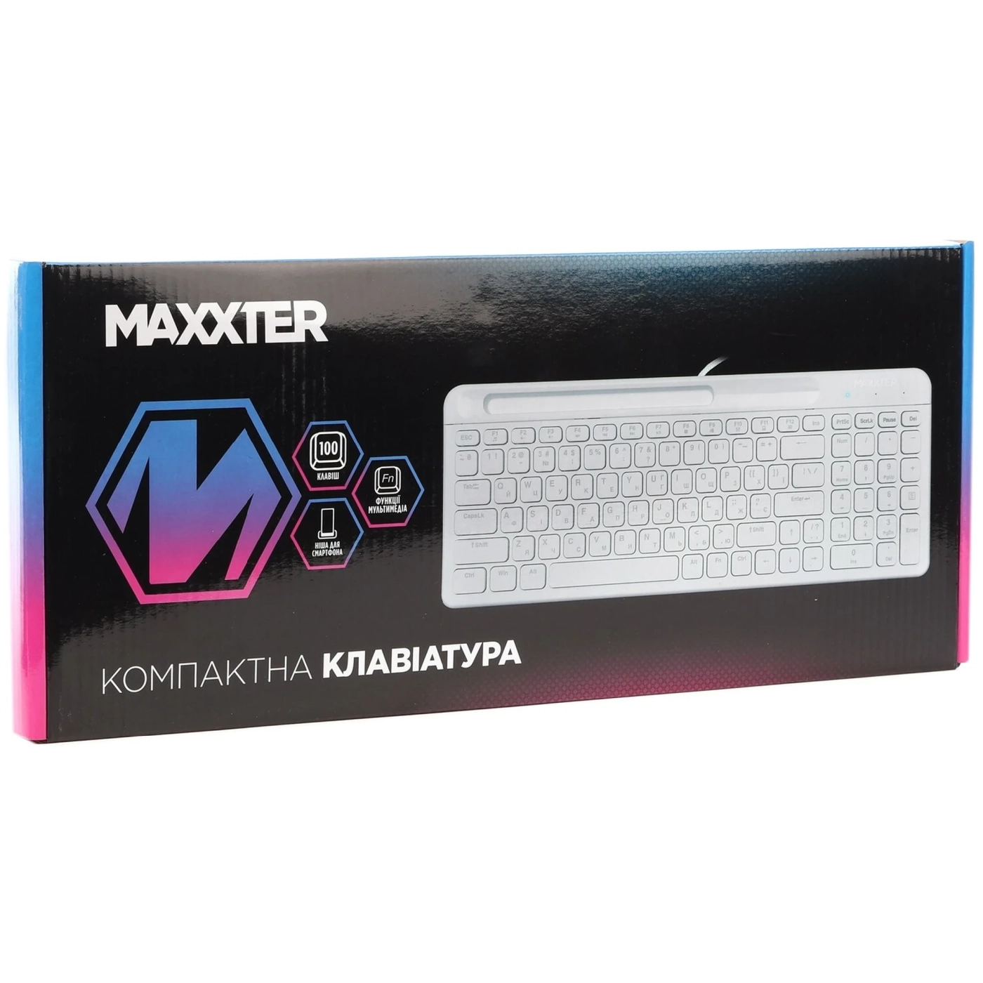 Купити Клавіатура Maxxter KB-01W-UA White - фото 4