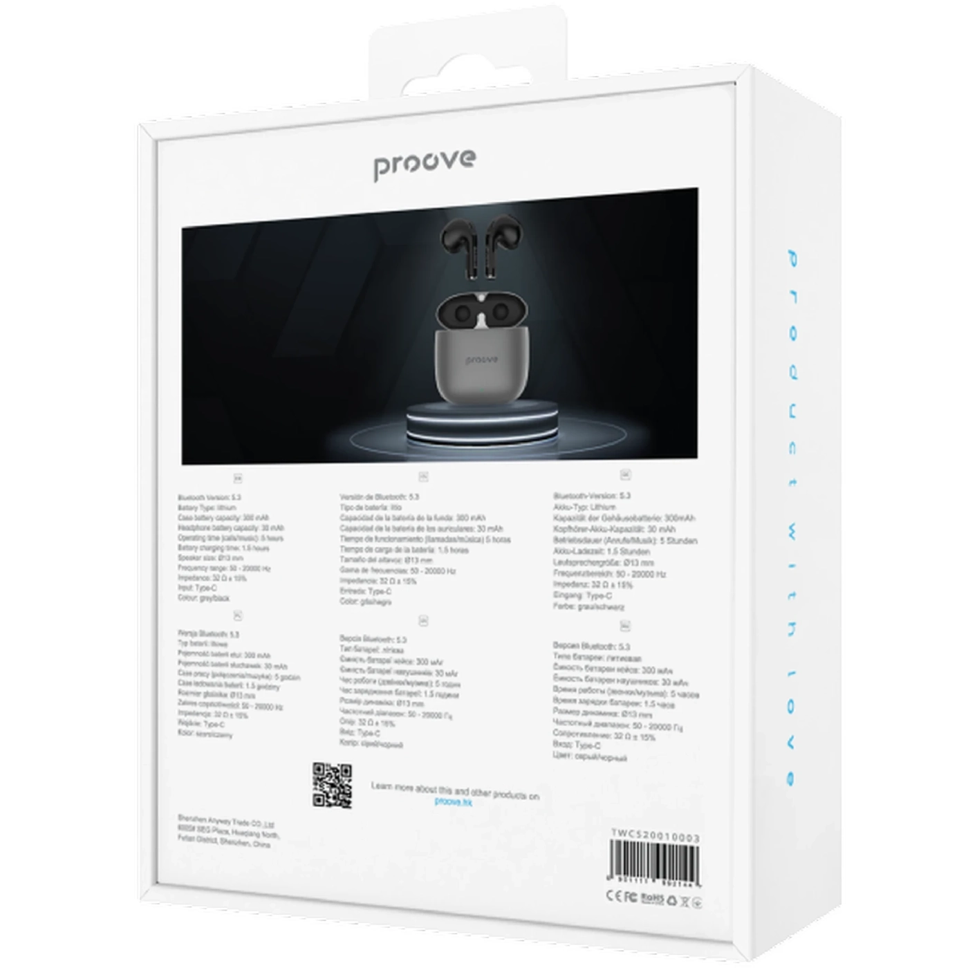 Купить Наушники Proove Cold Sound 2 TWS gray/black (557560096 / TWCS20010003) - фото 4