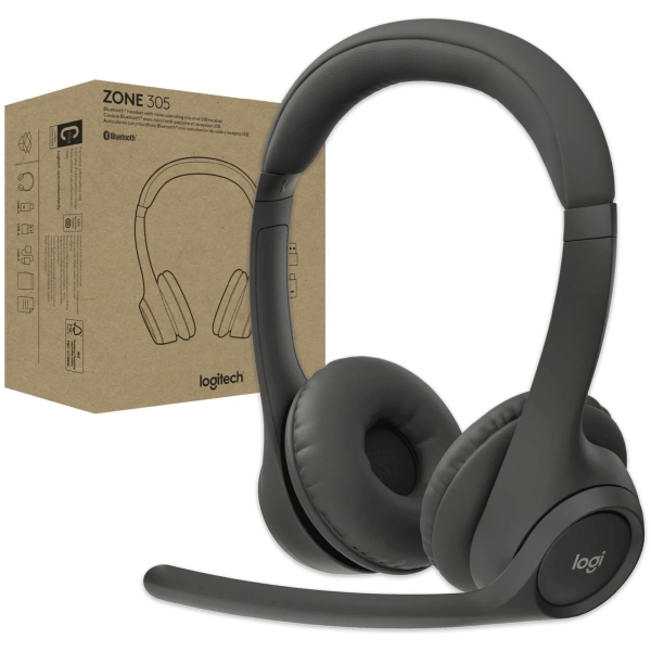 Купити Навушники Logitech Zone 305 for Business Bluetooth Black (981-001458) - фото 4
