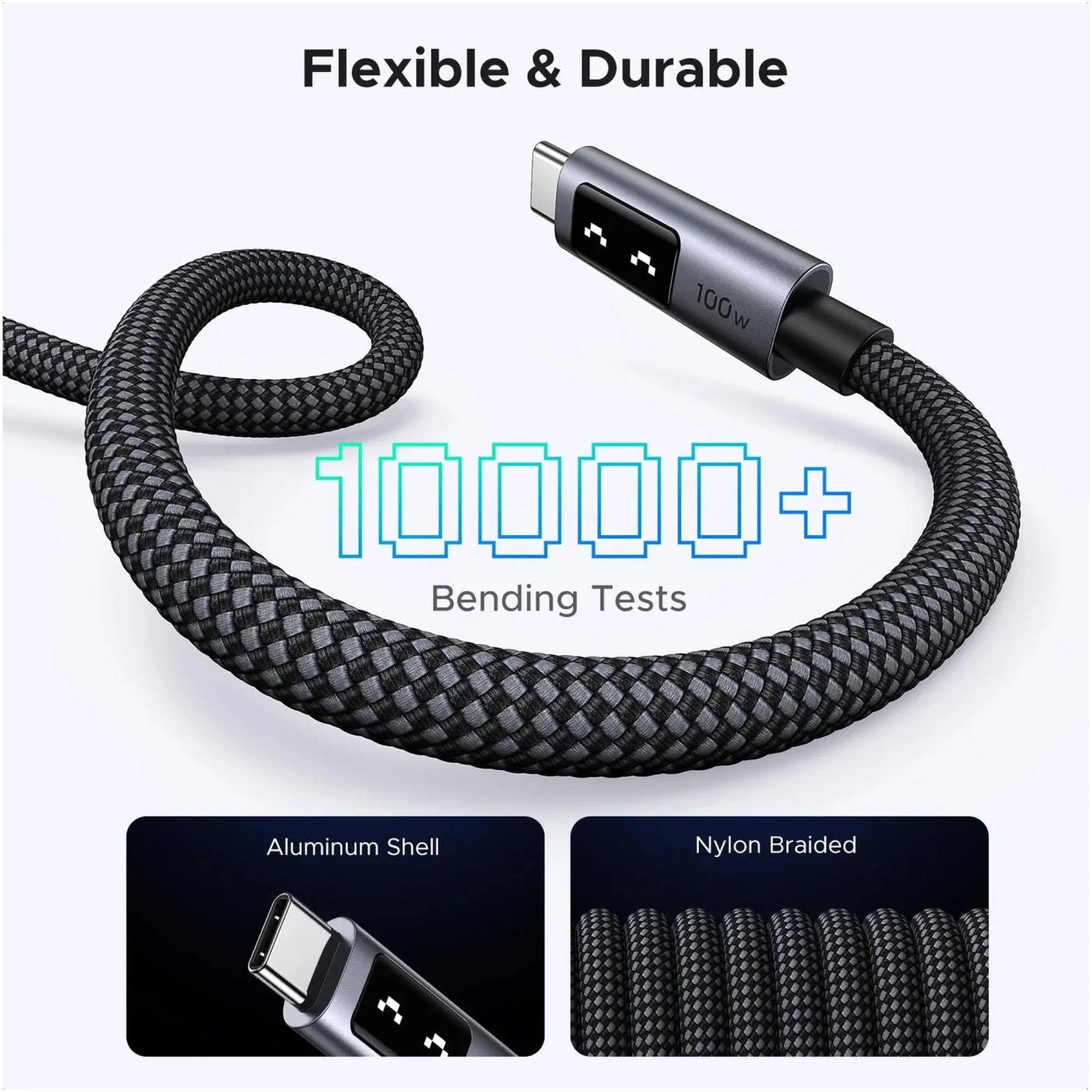 Купить Кабель Ugreen Uno USB-C 100W 5A 1m (35501) - фото 5