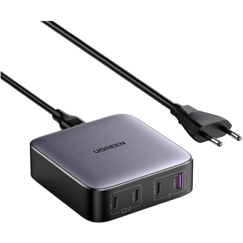 Купить Зарядное устройство Ugreen CD328 Nexode 100W 4xUSB (3хUSB-C+USB-A) GaN Black/Grey (90928) - фото 1