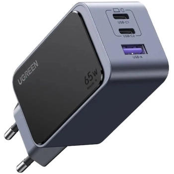 Купити Зарядний пристрій Ugreen X553 Nexode S 65W 3xUSB (2хUSB-C+USB-A) GaN Fast Charger Gray (35042) - фото 1
