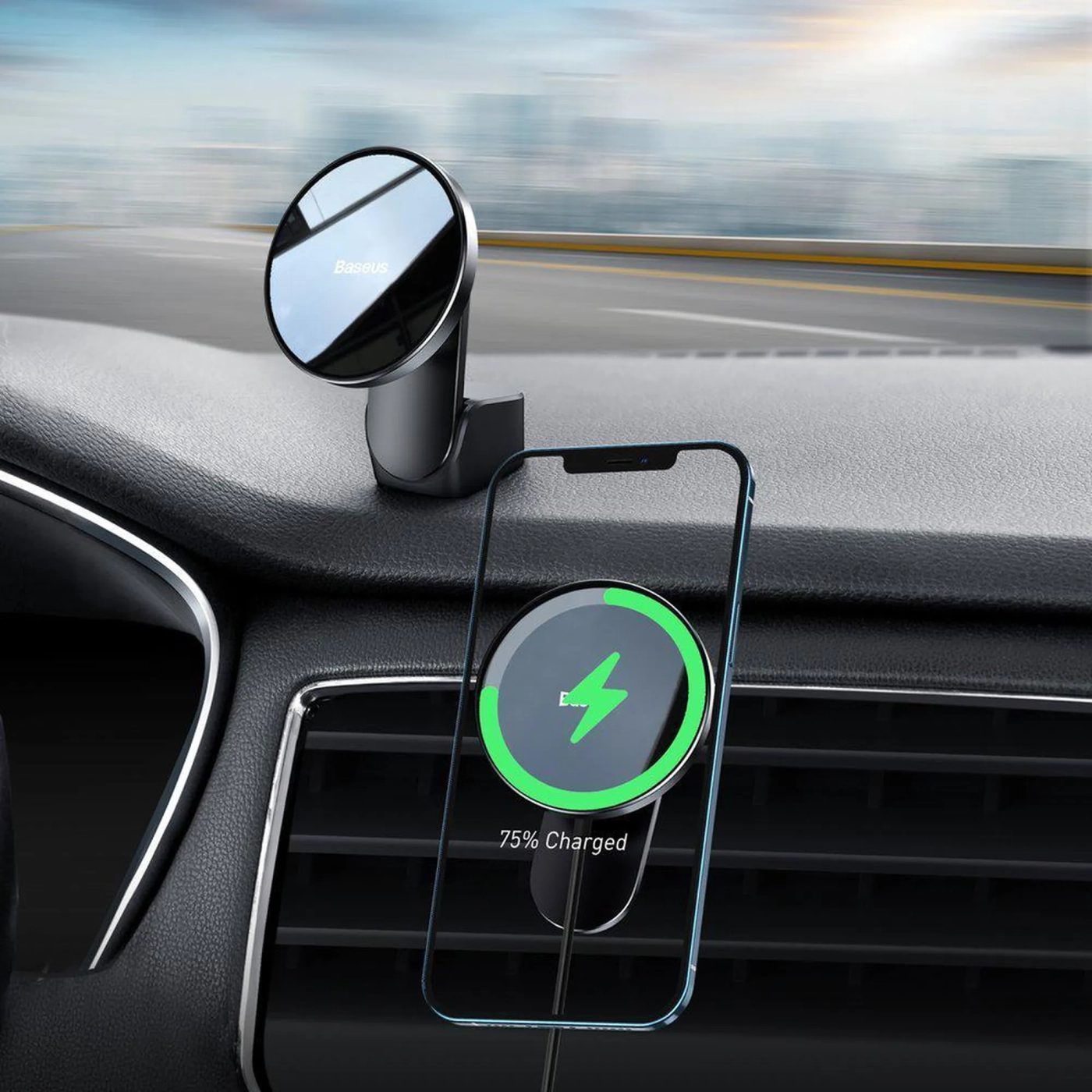 Купить Автомобильный держатель Baseus Big Energy Car Mount Wireless Charger Black (WXJN-01) - фото 7
