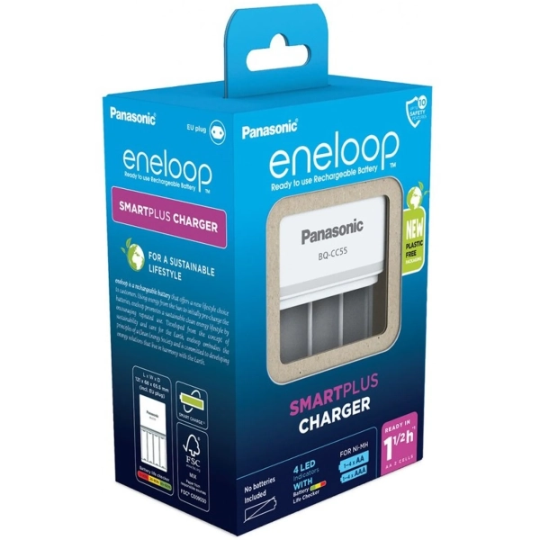 Купити Зарядний пристрій Panasonic Smart-Quick Charger для АА/ААА акумуляторів (BQ-CC55E) - фото 2