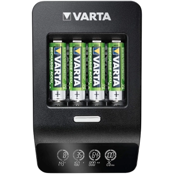 Купить Зарядное устройство VARTA LCD Ultra Fast Plus Charger + Аккумулятор NI-MH AA 2100 mAh 4 шт. (57685101441) - фото 1