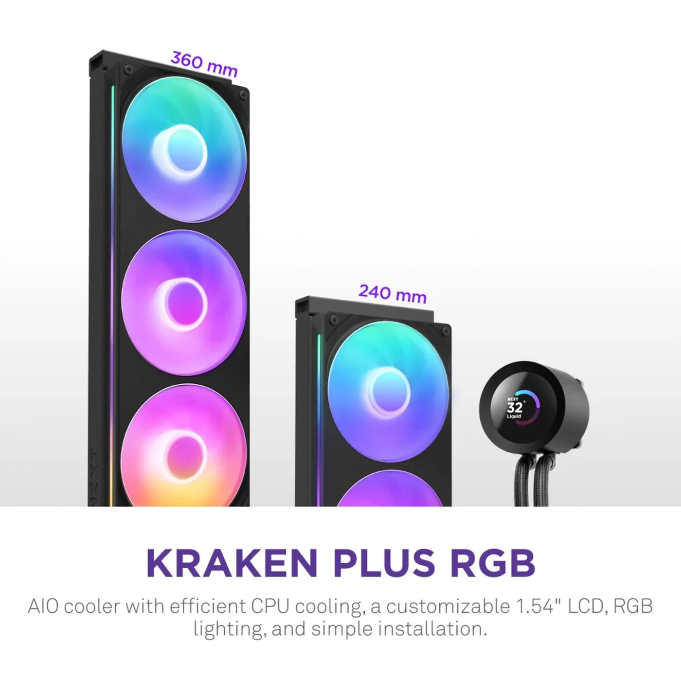 Купити Система водяного охолодження NZXT Kraken Plus 360 RGB V2 Black (RL-KR360-B2) - фото 3