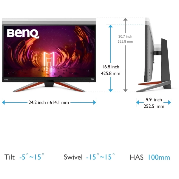 Купити Монітор 27" BenQ Mobiuz EX2710Q (9H.LK4LA.TBE) - фото 8