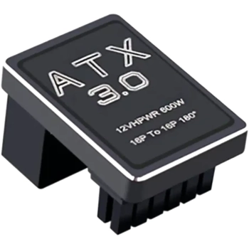 Купить Переходник питания Phobya 12VHPWR Adapter 180 Grad 16Pin to 16Pin - Black Left (12vhpwr16p16p-bl) - фото 1