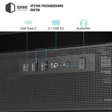 Купити Корпус QUBE MASTERFORCE Black (MASTERFORCE_GBNU3) - фото 5