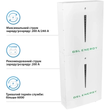 Купить Аккумуляторная батарея GSL 51.2V 400Ah 20.48kWh LiFePO4 (2xHESS51200A) - фото 4