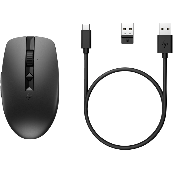 Купить Мышь HP 710 Rechargeable Silent Wireless/Bluetooth Black (6E6F2AA) - фото 7