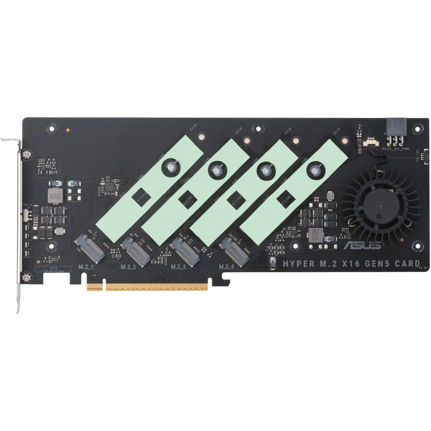 Купити Плата-адаптер ASUS PCIe Hyper M.2 X16 PCIe 5.0 Expansion Card GEN 5 (90MC0CY0-M0EAY0) - фото 2