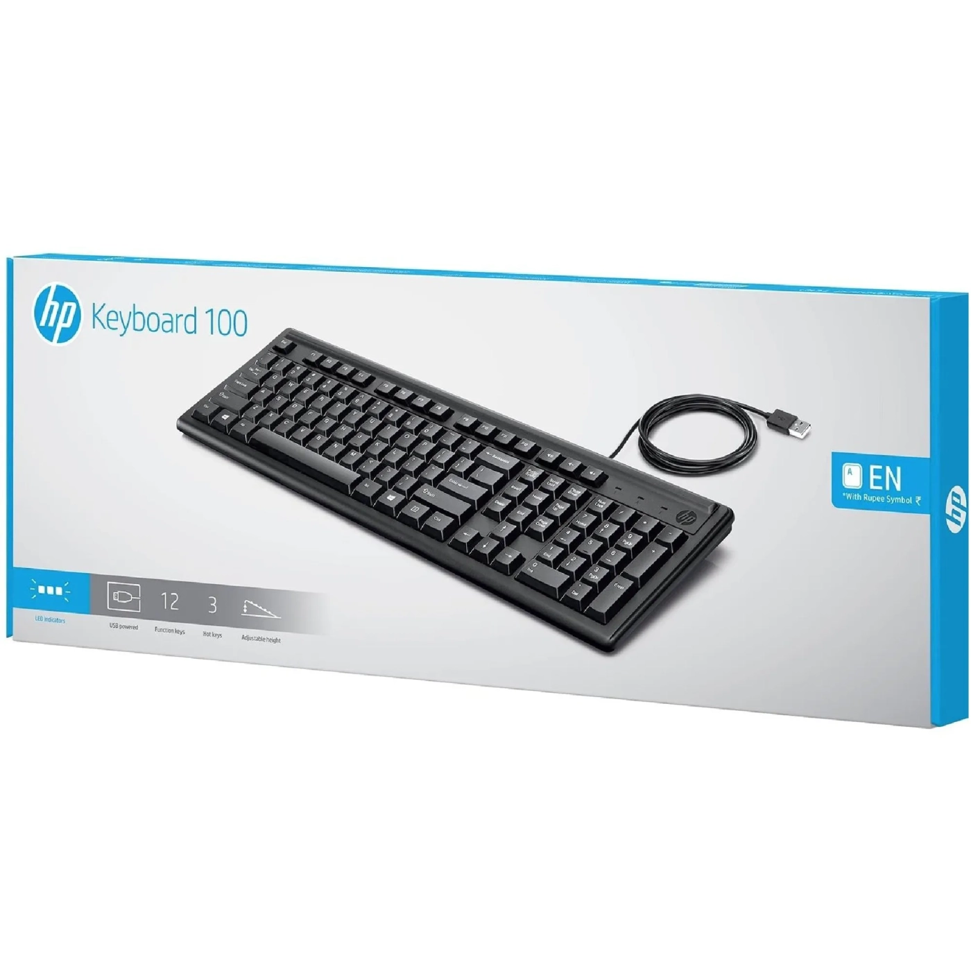 Купити Клавіатура HP 100 USB Black (2UN30AA) - фото 4