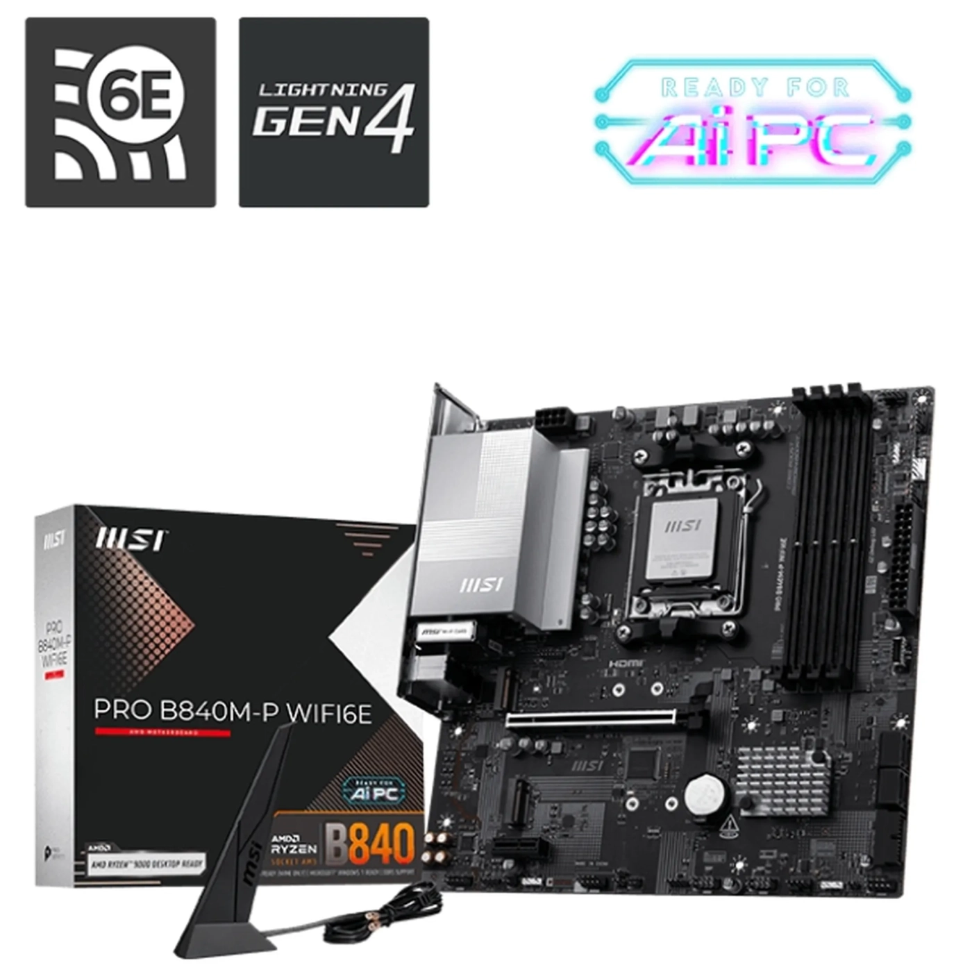 Купити Материнська плата MSI Pro B840M-P WiFi6E - фото 5