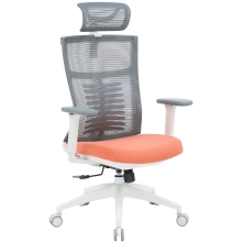 Купити Крісло офісне Officepro Balance OC550-W-DG-OR White/Dark Gray/Orange - фото 2