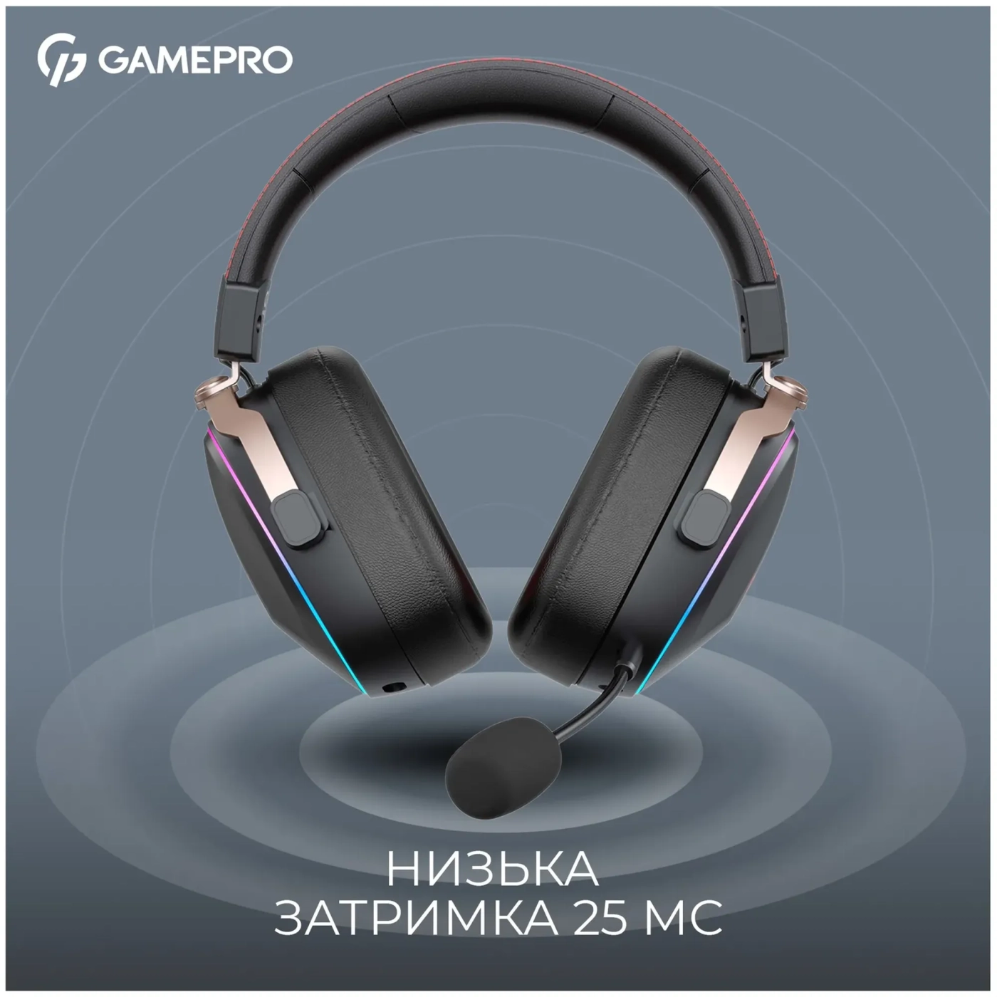 Купить Навушники GamePro Asgard Valkyria Wireless RGB Tri-Mod Black (HSW249) - фото 6