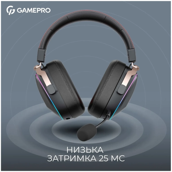 Купить Навушники GamePro Asgard Valkyria Wireless RGB Tri-Mod Black (HSW249) - фото 6