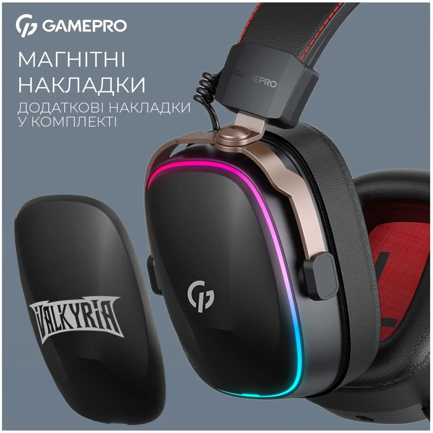 Купить Навушники GamePro Asgard Valkyria Wireless RGB Tri-Mod Black (HSW249) - фото 9