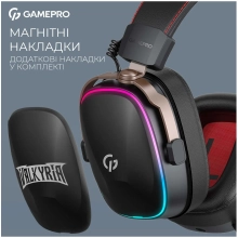 Купить Навушники GamePro Asgard Valkyria Wireless RGB Tri-Mod Black (HSW249) - фото 9