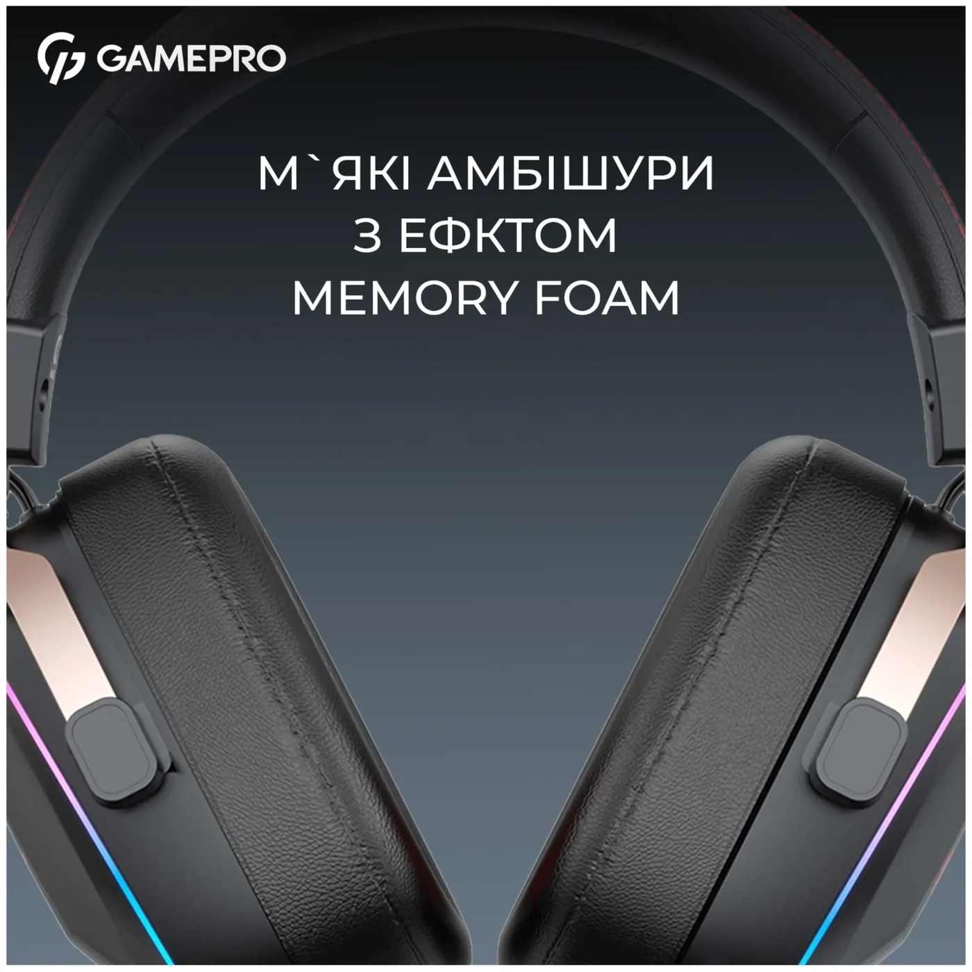Купить Навушники GamePro Asgard Valkyria Wireless RGB Tri-Mod Black (HSW249) - фото 11