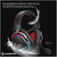 Купить Навушники GamePro Asgard Valkyria Wireless RGB Tri-Mod Black (HSW249) - фото 13