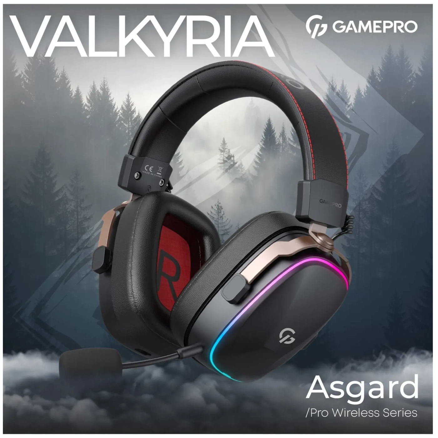 Купить Навушники GamePro Asgard Valkyria Wireless RGB Tri-Mod Black (HSW249) - фото 16