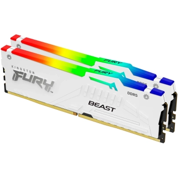 Купить Модуль памяти Kingston Kingston FURY Beast RGB EXPO White DDR5-6000 32GB (2x16GB) (KF560C36BWE2AK2-32) - фото 1
