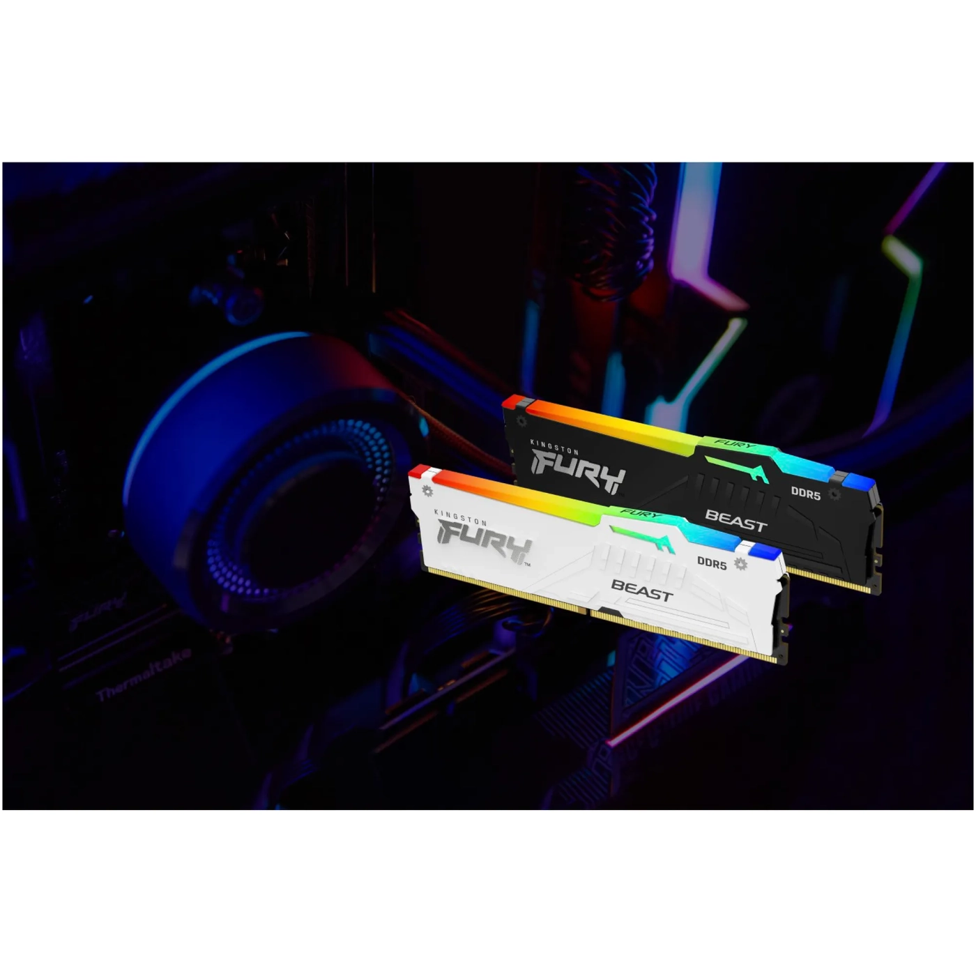 Купить Модуль памяти Kingston Kingston FURY Beast RGB EXPO White DDR5-6000 32GB (2x16GB) (KF560C36BWE2AK2-32) - фото 7